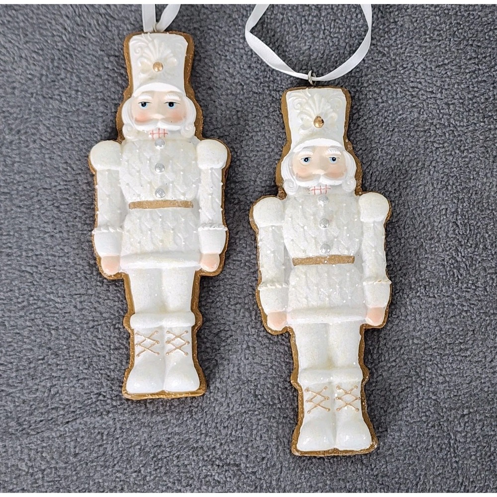 Gingerbread Nutcracker Cookie Ornaments Baker Baking‎ Christmas Kitchen 2 Pc NEW